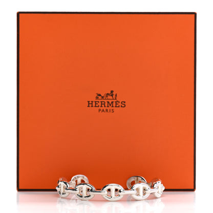 Hermes Sterling Silver MM Chaine d'Ancre Enchainee Cuff Bracelet ST 5 of 5