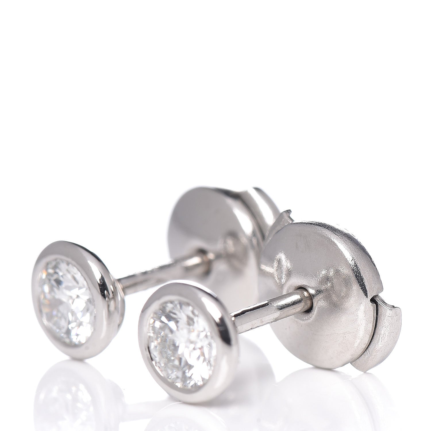 Tiffany Platinum Diamond .52ctw Elsa Peretti Diamonds By The Yard Earrings 5 of 6