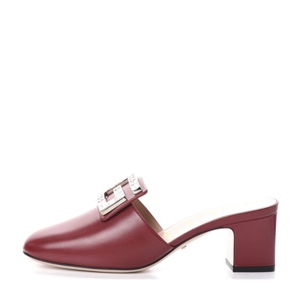 Gucci Malaga Kid Crystal Square G Madelyn Mules 37 Romantic Cerise 1 of 7