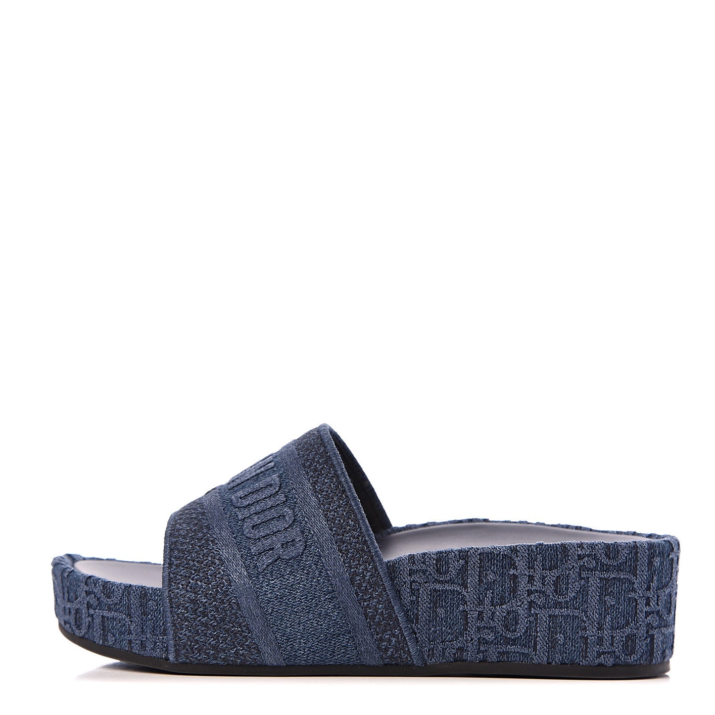 Oblique Denim D-Way Platform Sandal 39 Blue