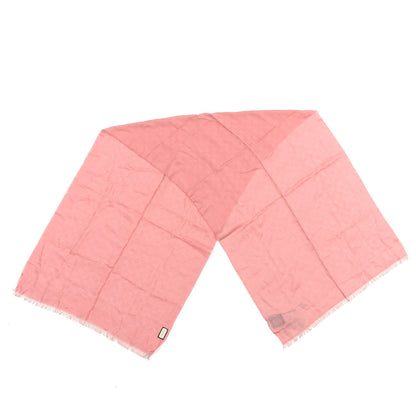 Gucci Cotton GG Monogram Summer Sten Fringe Scarf Pink 2 of 4