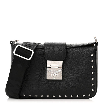MCM Grained Calfskin Small Kaison Park Avenue Stud Crossbody Bag Black 1 of 12