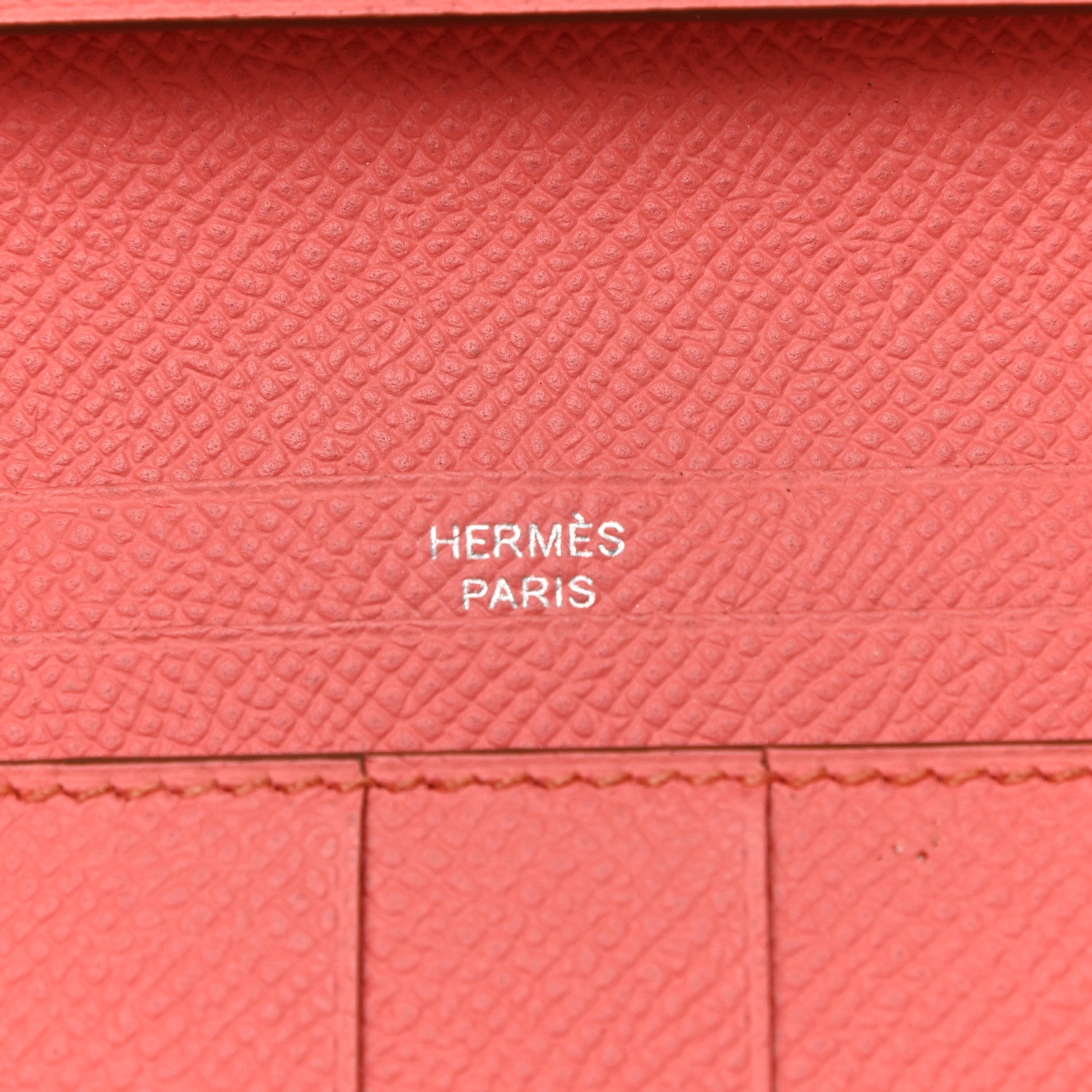 Hermes Epsom Bearn Gusset Wallet Flamingo 6 of 11