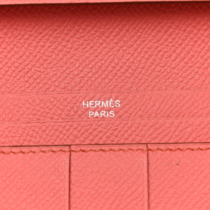 Hermes Epsom Bearn Gusset Wallet Flamingo 6 of 11