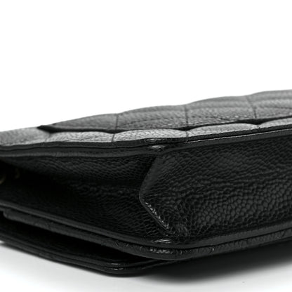 Chanel Caviar Quilted Wallet On Chain WOC Black 12 of 14