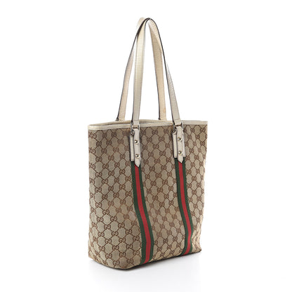 Gucci GG Monogram Web Jolicoeur Vertical Shopping Tote Off White 2 of 8