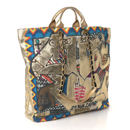 Chanel Graffiti Printed Canvas Street Spirit Tote Multicolor 2 of 9