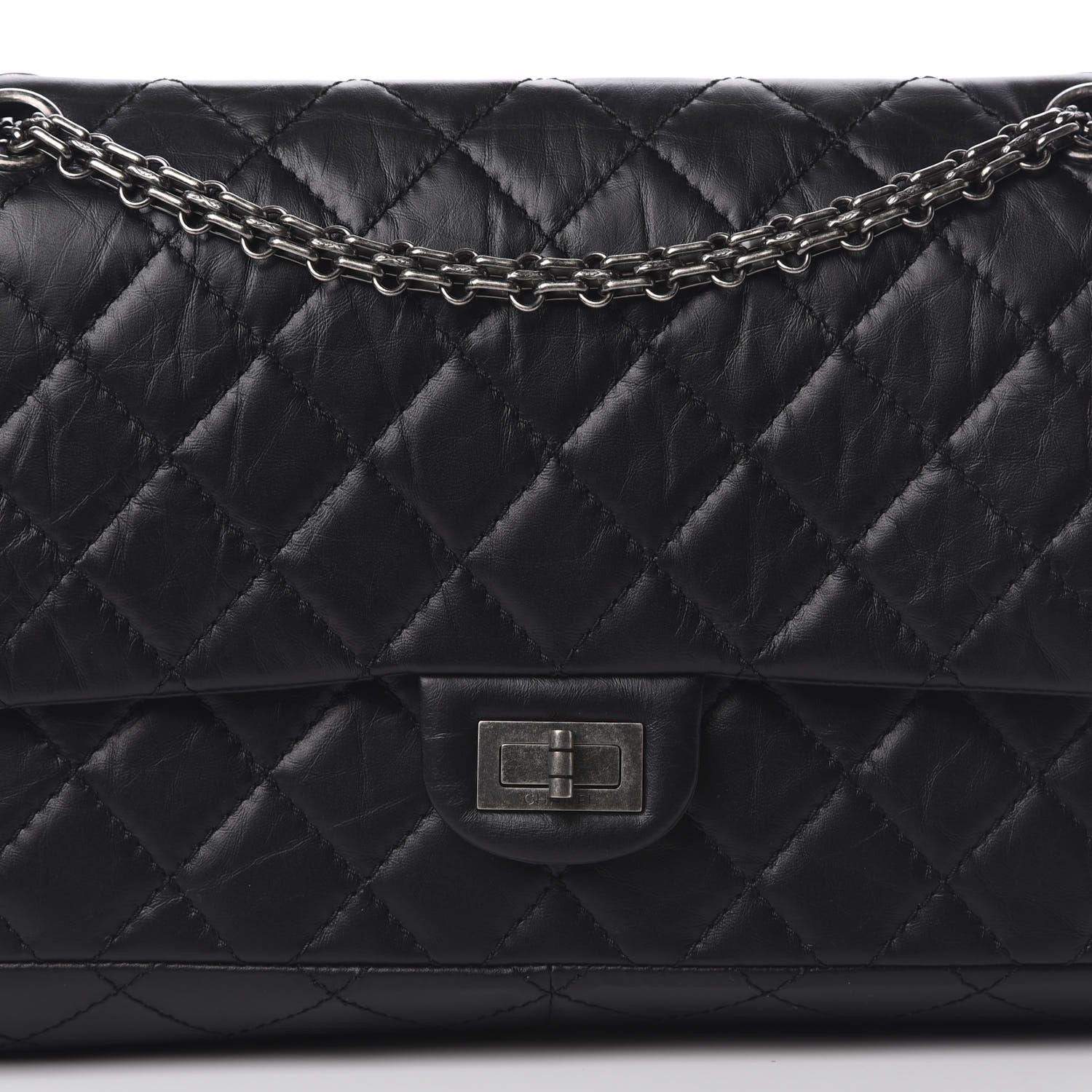 Chanel Aged Calfskin Quilted 2.55 Reissue 226 Flap Black 9 of 14