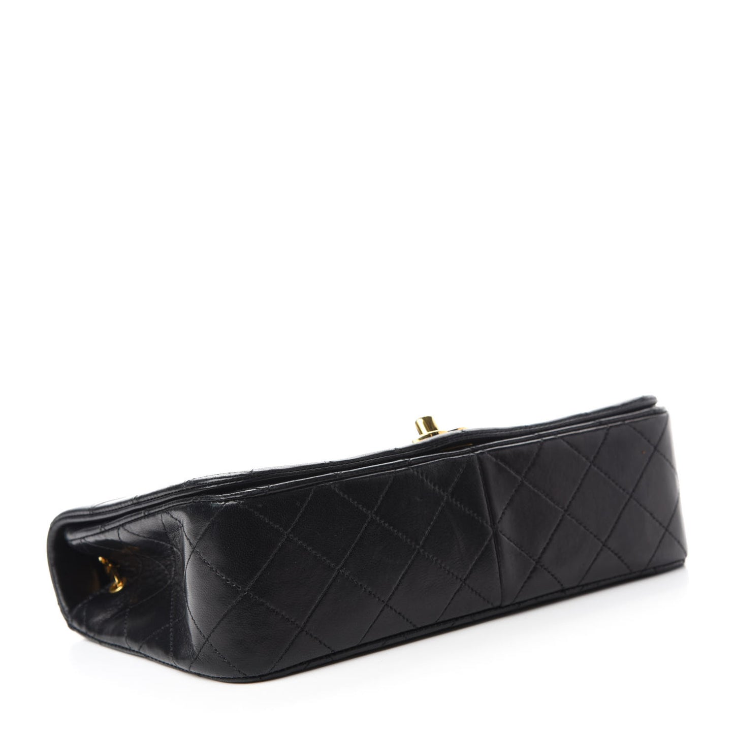 Lambskin Quilted Small Single Flap Bag Black