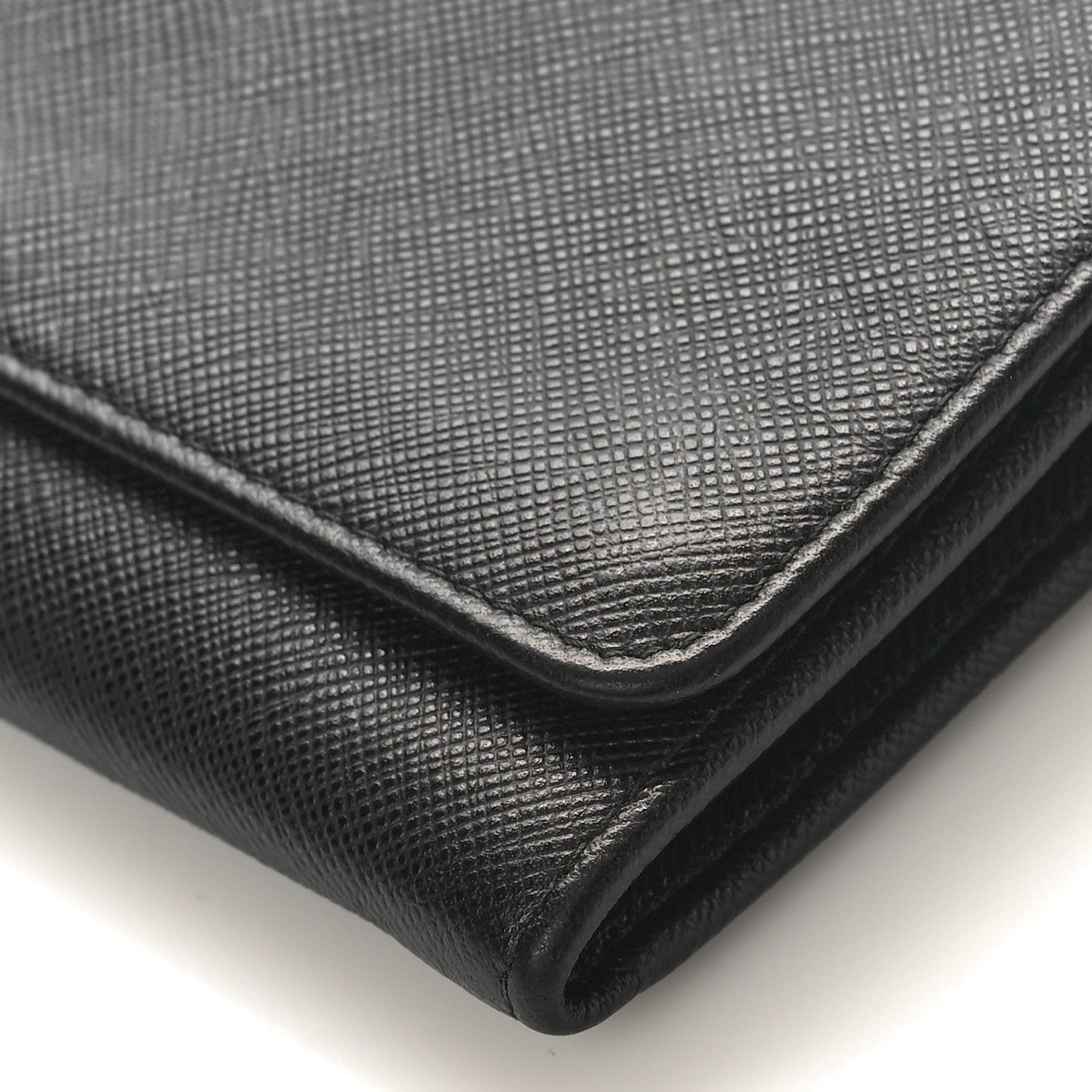 Prada Saffiano Lux Chain Wallet Black 8 of 8