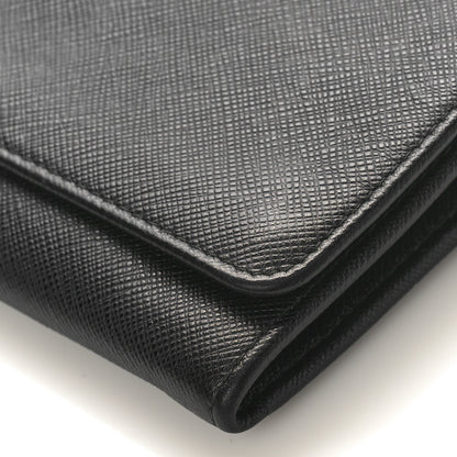 Prada Saffiano Lux Chain Wallet Black 8 of 8