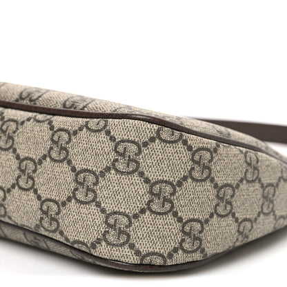 Gucci GG Supreme Monogram Textured Dollar Calfskin Small Ophidia Hobo Beige Ebony New Acero 10 of 10