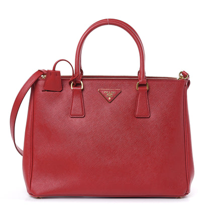 Prada Saffiano Medium Galleria Double Zip Tote Fuoco 1 of 10