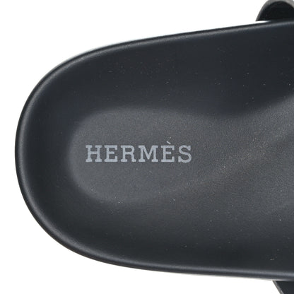 Hermes Calfskin Womens Chypre Sandals 39.5 Black 7 of 9