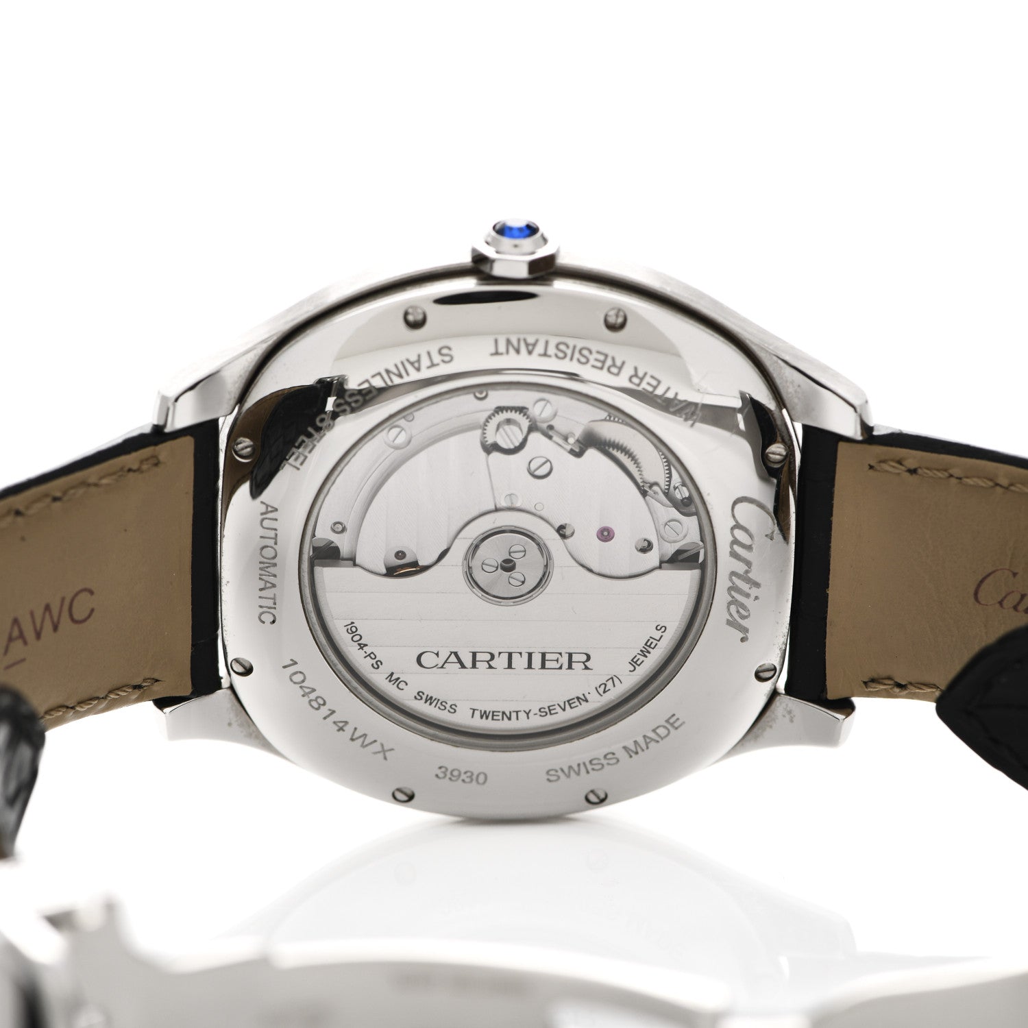 Cartier Stainless Steel Alligator 41mm Drive De Cartier Automatic Watch Black 4 of 4