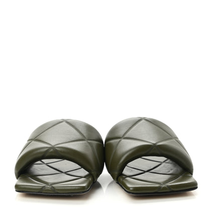 Bottega Veneta Nappa Quilted Rubber Lido Flat Sandals 36 Khaki 2 of 7