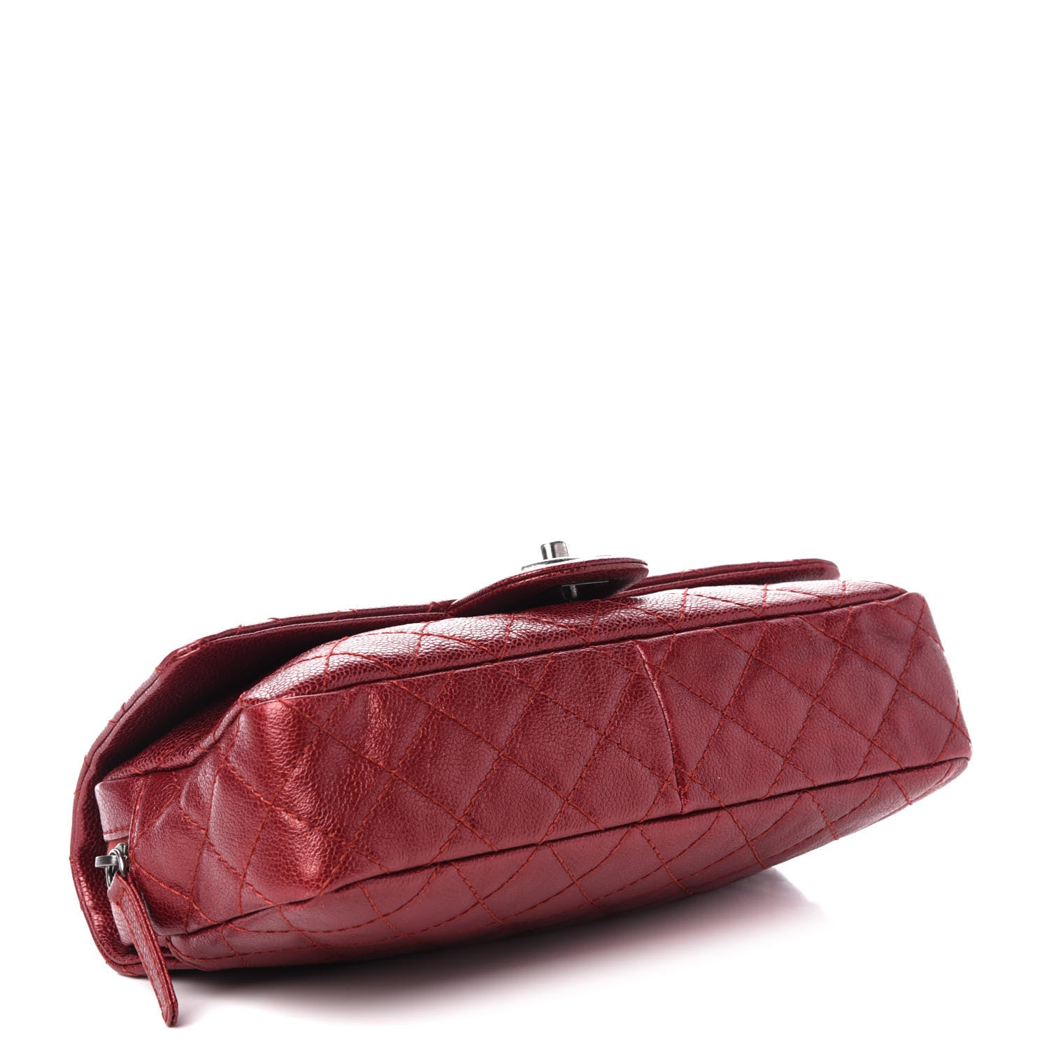 Chanel Iridescent Caviar Quilted Large Chic Flap Red 5 of 11