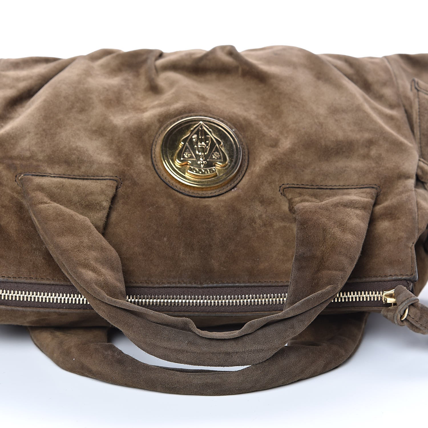 Gucci Suede Medium Hysteria Tote Brown 12 of 17