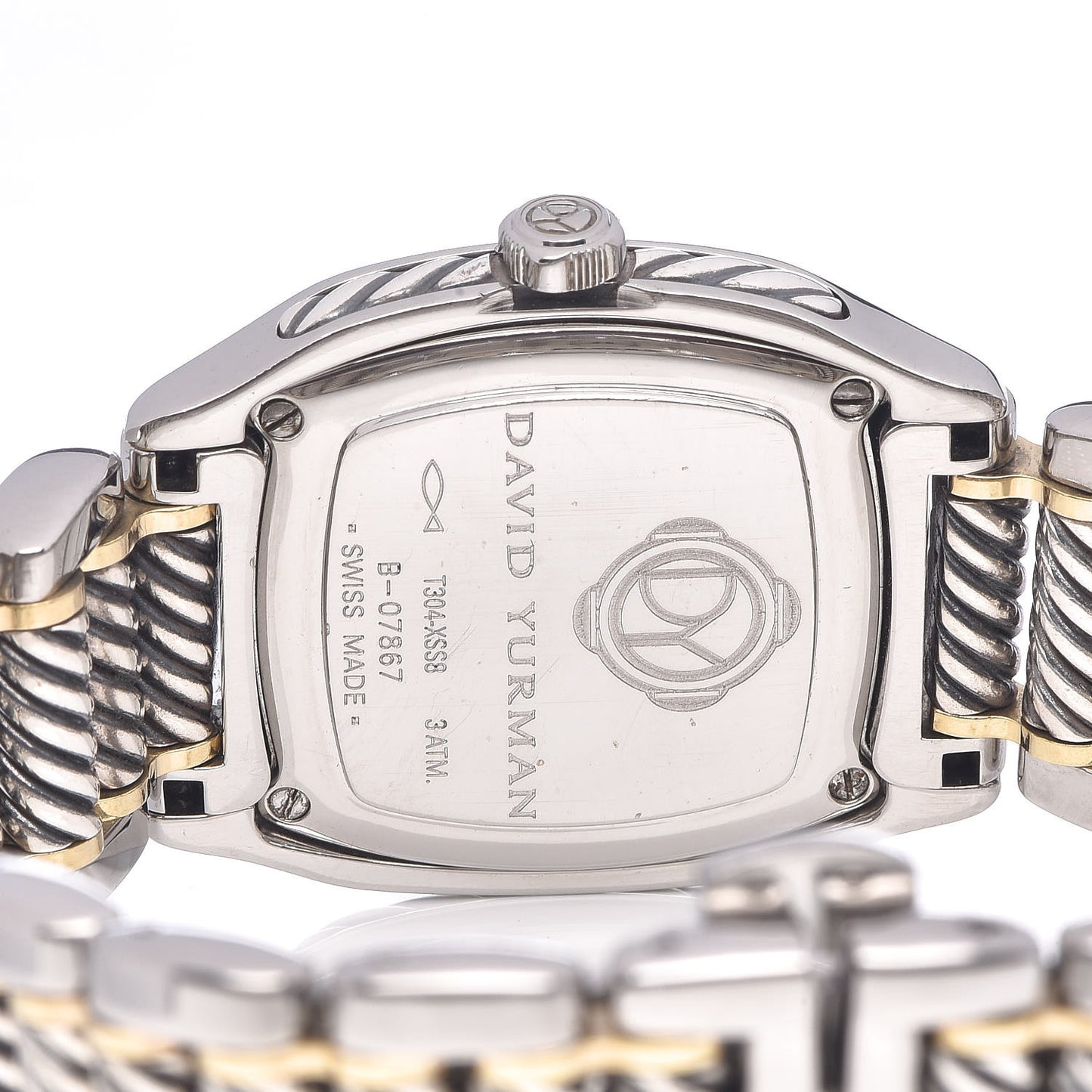 Stainless Steel Sterling Silver 18K Yellow Gold Diamond Mother of Pearl 25mm Thoroughbred Quartz Watch