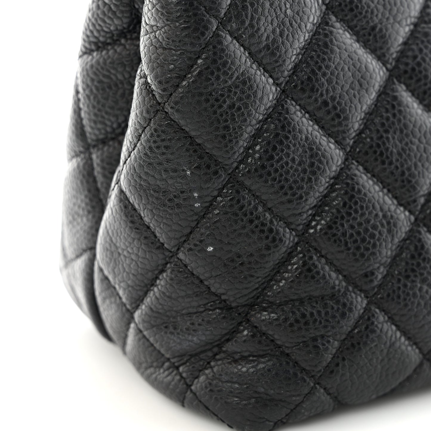 Lambskin Quilted Cosmetic Case Black