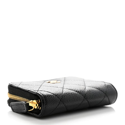 Chanel Caviar Quilted Zip Coin Purse Black 4 of 8
