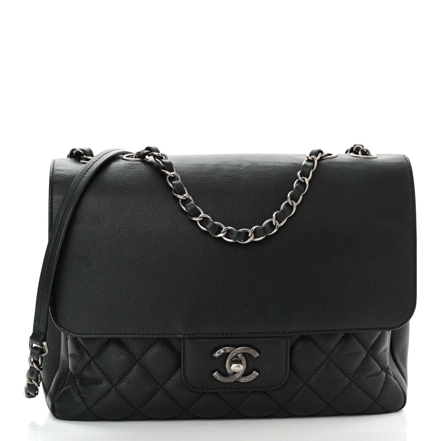 Caviar Quilted All About Flap Bag Black
