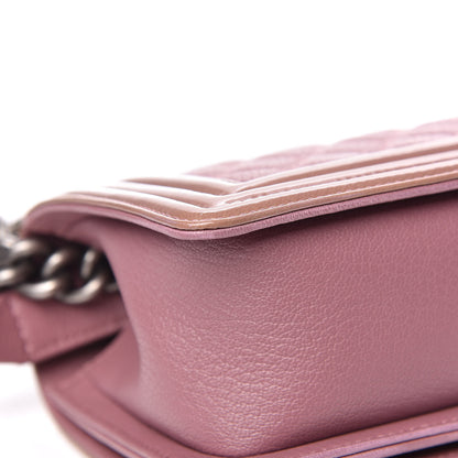 Chanel Goatskin Quilted Patent Small Duo Boy Flap Pink 10 of 11