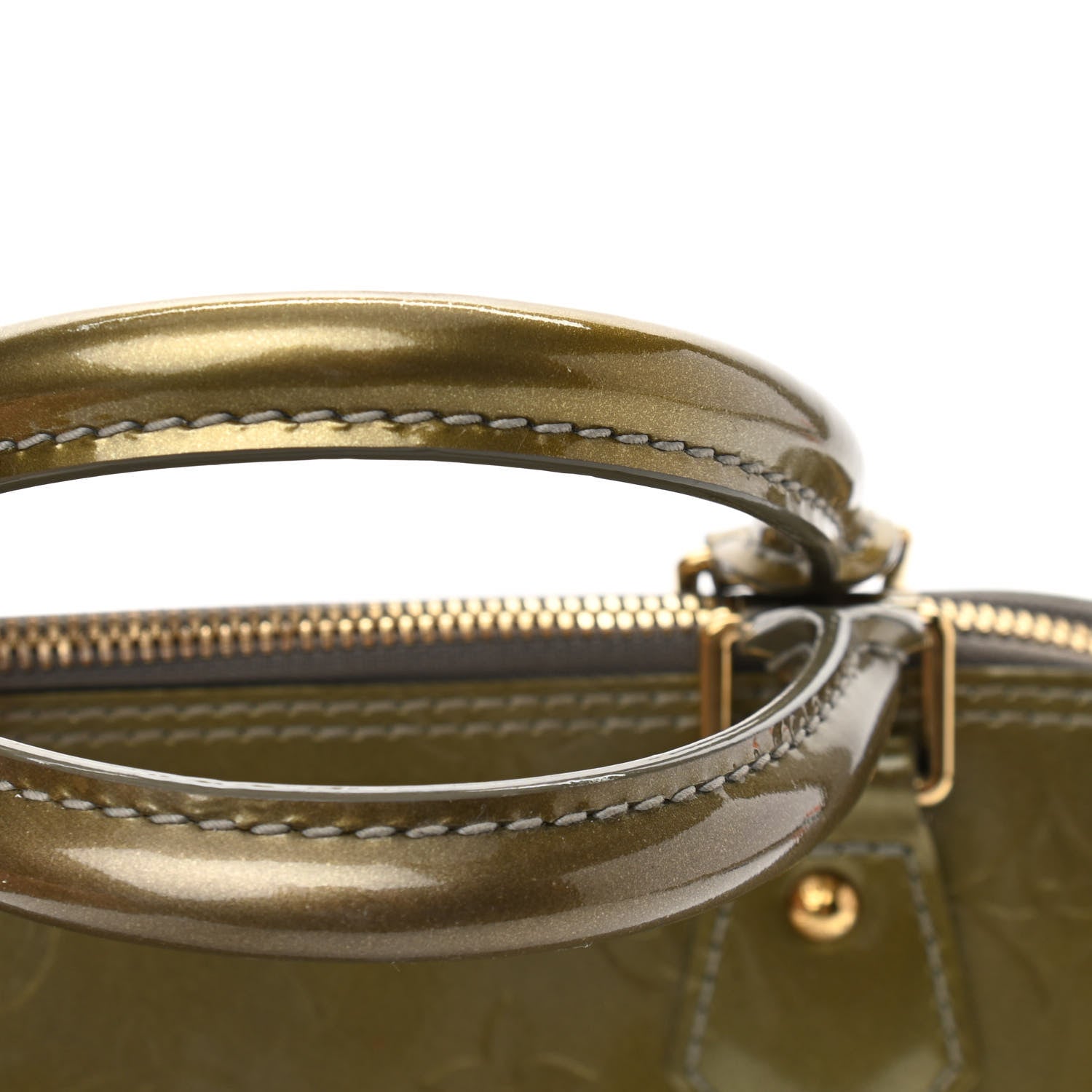 Louis Vuitton Vernis Alma PM Vert Bronze 10 of 14