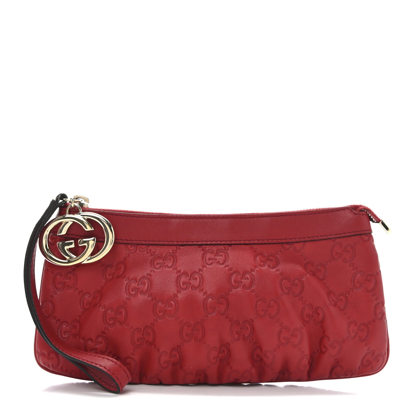 Guccissima Signature New Britt Wristlet Red