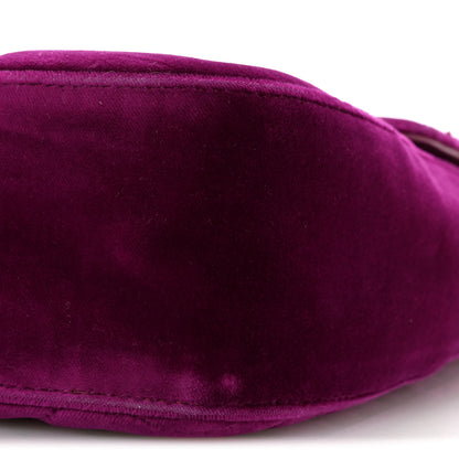 Gucci Velvet Matelasse Medium GG Marmont Shoulder Bag Fuchsia Violet Cyclamen 10 of 13