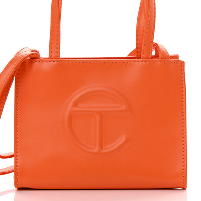 Telfar Vegan Leather Small Shopping Bag Orange 8 of 14