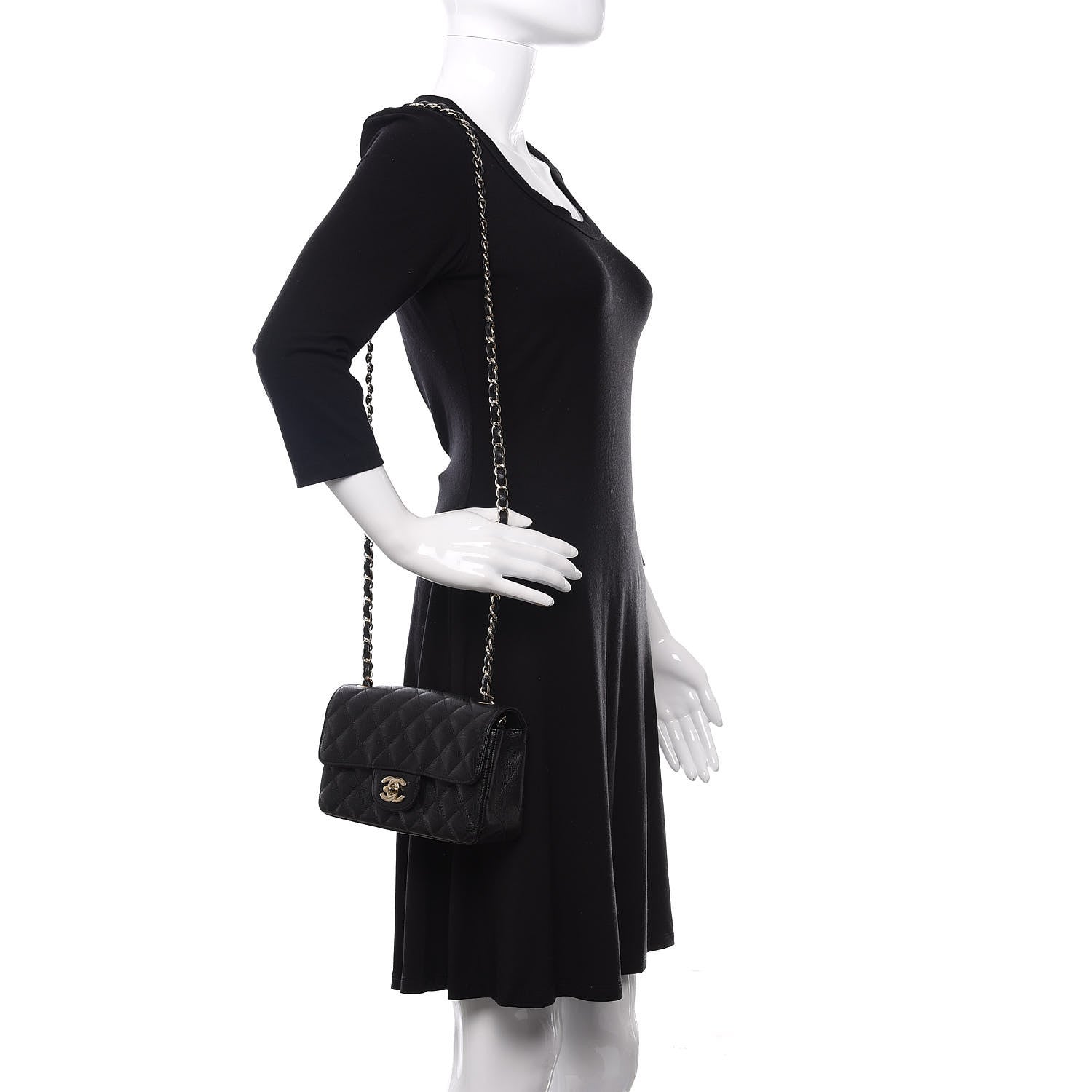 Chanel Caviar Quilted Mini Rectangular Flap Black 2 of 11