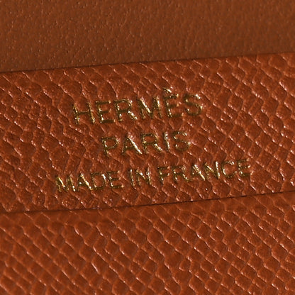 Hermes Madame Calfskin Mini Bearn Wallet Gold 6 of 8