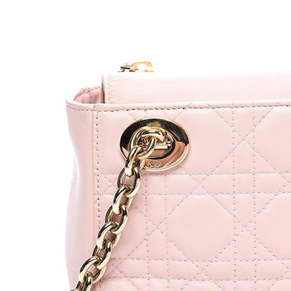Christian Dior Lambskin Cannage Lady Dior Double Chain Bag Pink 9 of 9