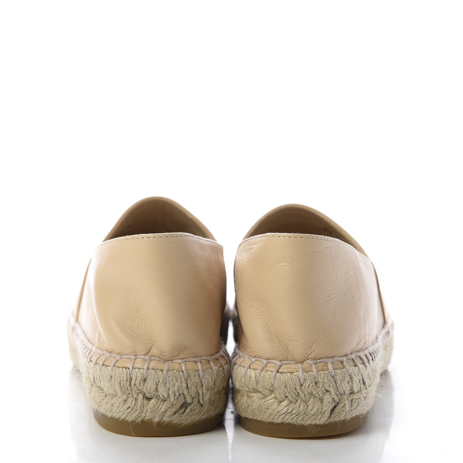 Chanel Lambskin CC Espadrilles 39 Beige Black 6 of 10
