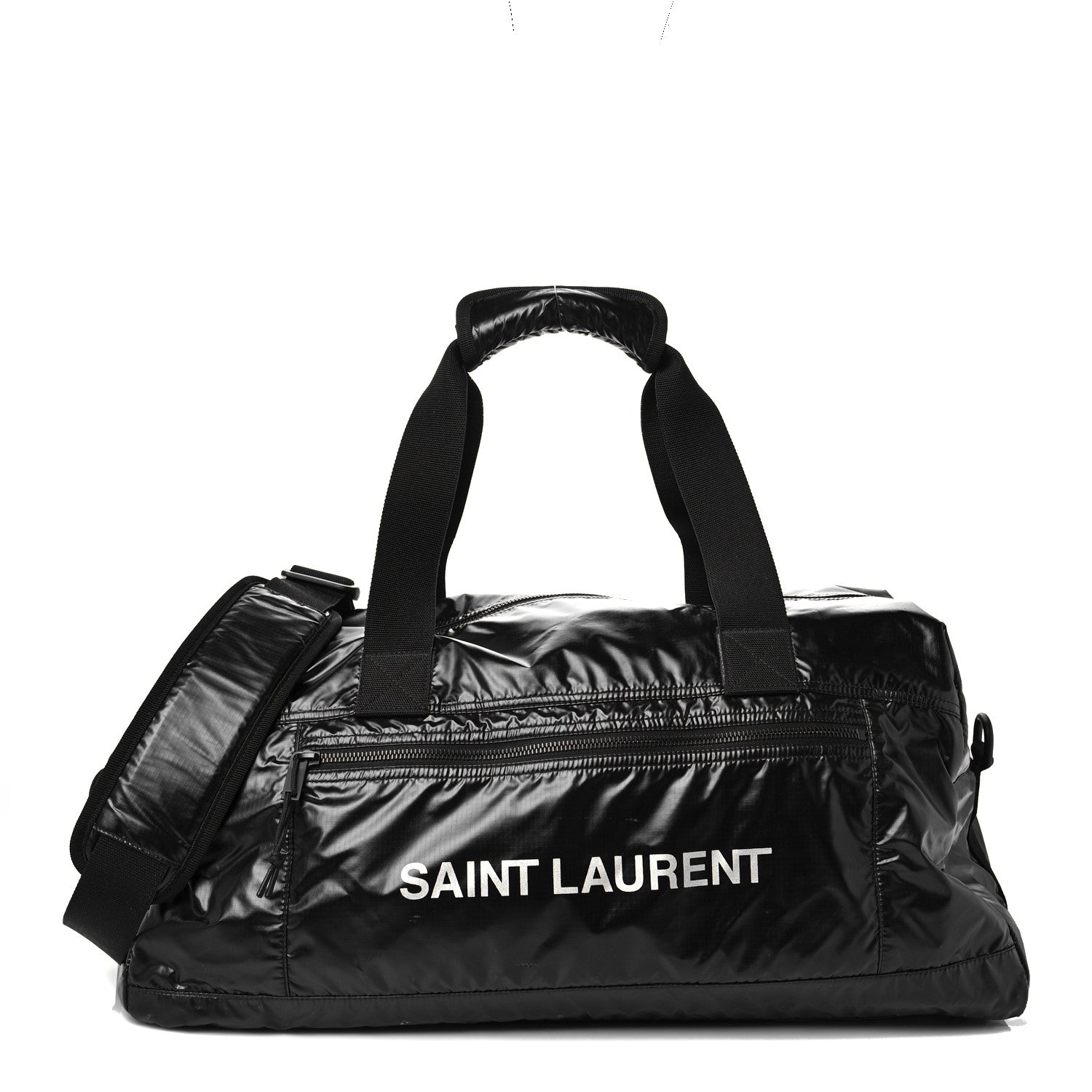 Saint Laurent Nylon Nuxx Ripstop Duffle Black White 1 of 9