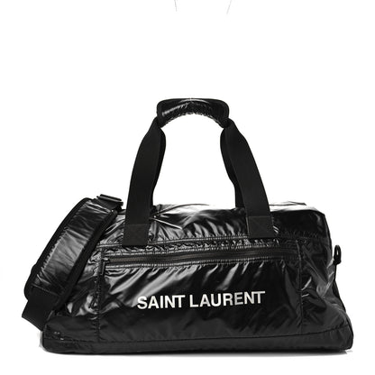 Saint Laurent Nylon Nuxx Ripstop Duffle Black White 1 of 9