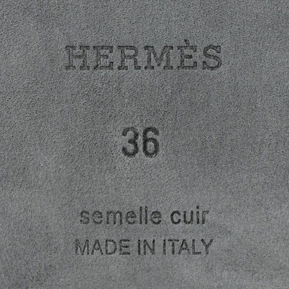 Hermes Box Calfskin Oran Sandals 36 Black 8 of 11