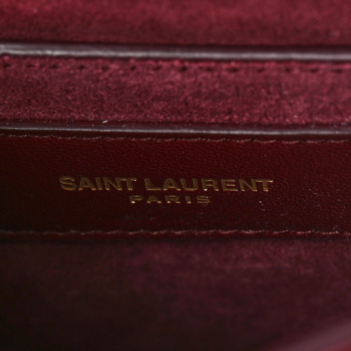 Saint Laurent Calfskin Snakeskin Suede Medium Monogram Sunset Burgundy 7 of 11