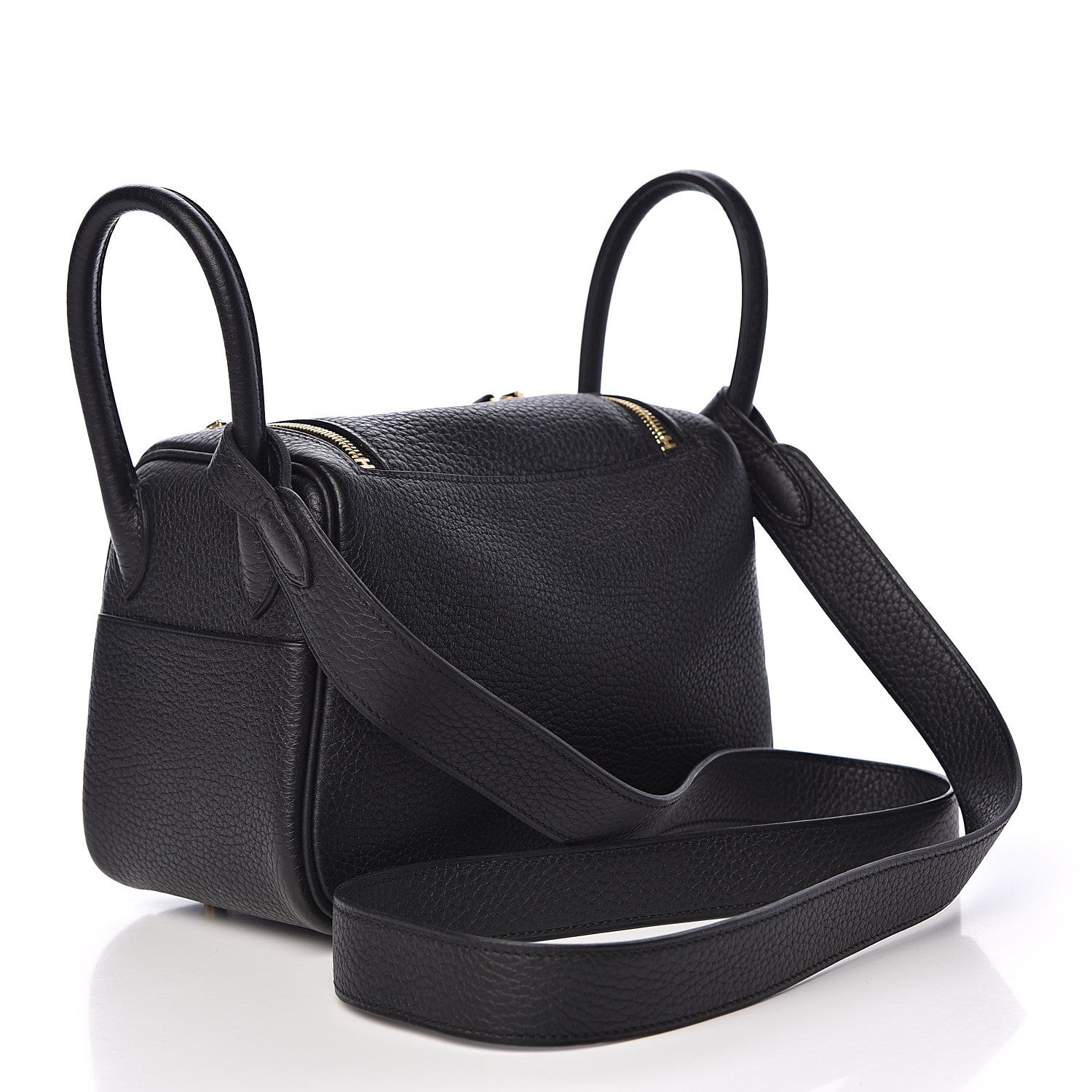 Hermes Taurillon Clemence Mini Lindy 20 Black 4 of 11