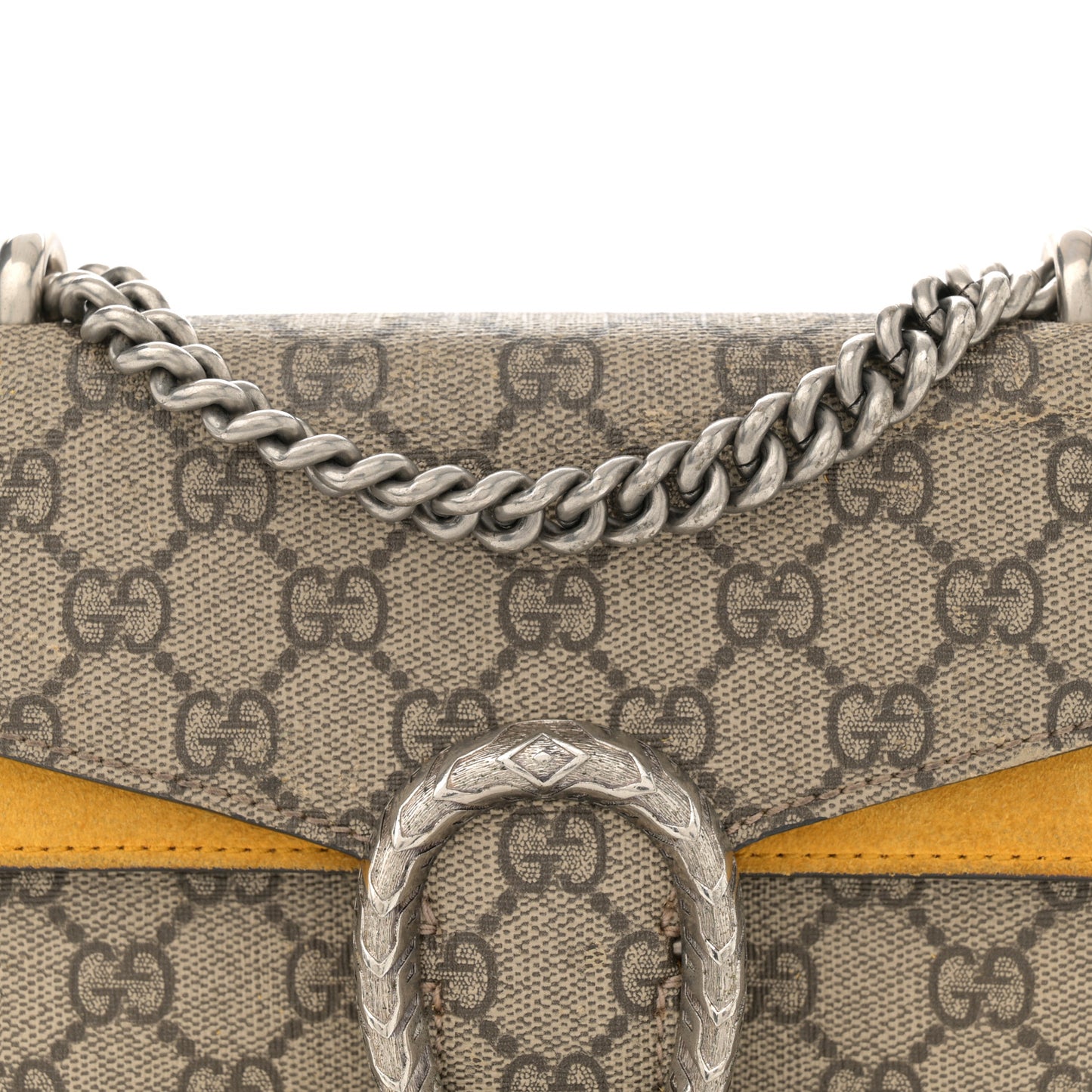 GG Supreme Monogram Mini Dionysus Shoulder Bag Yellow