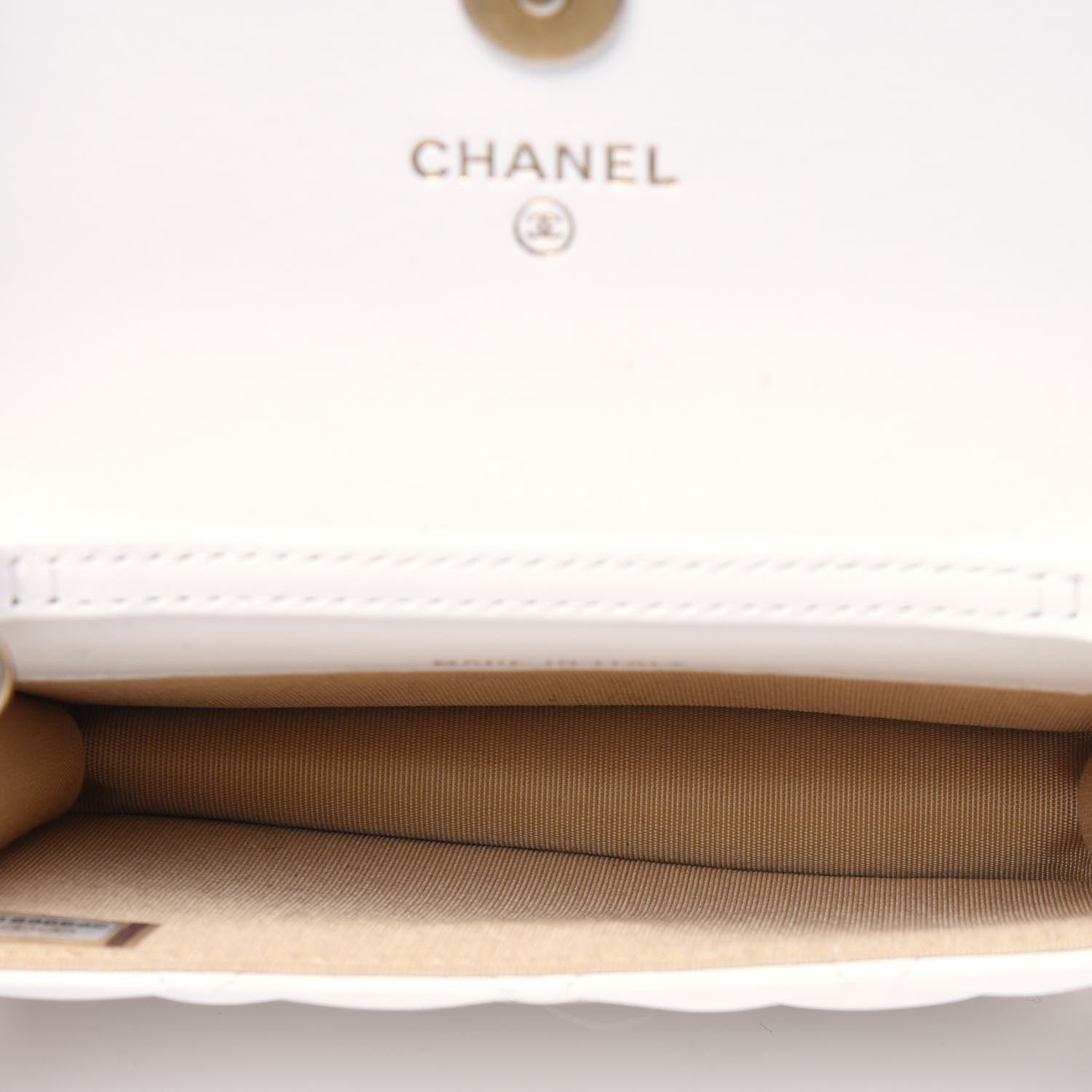 Chanel Lambskin Quilted Pearl Crush Clutch With Chain White 5 of 14