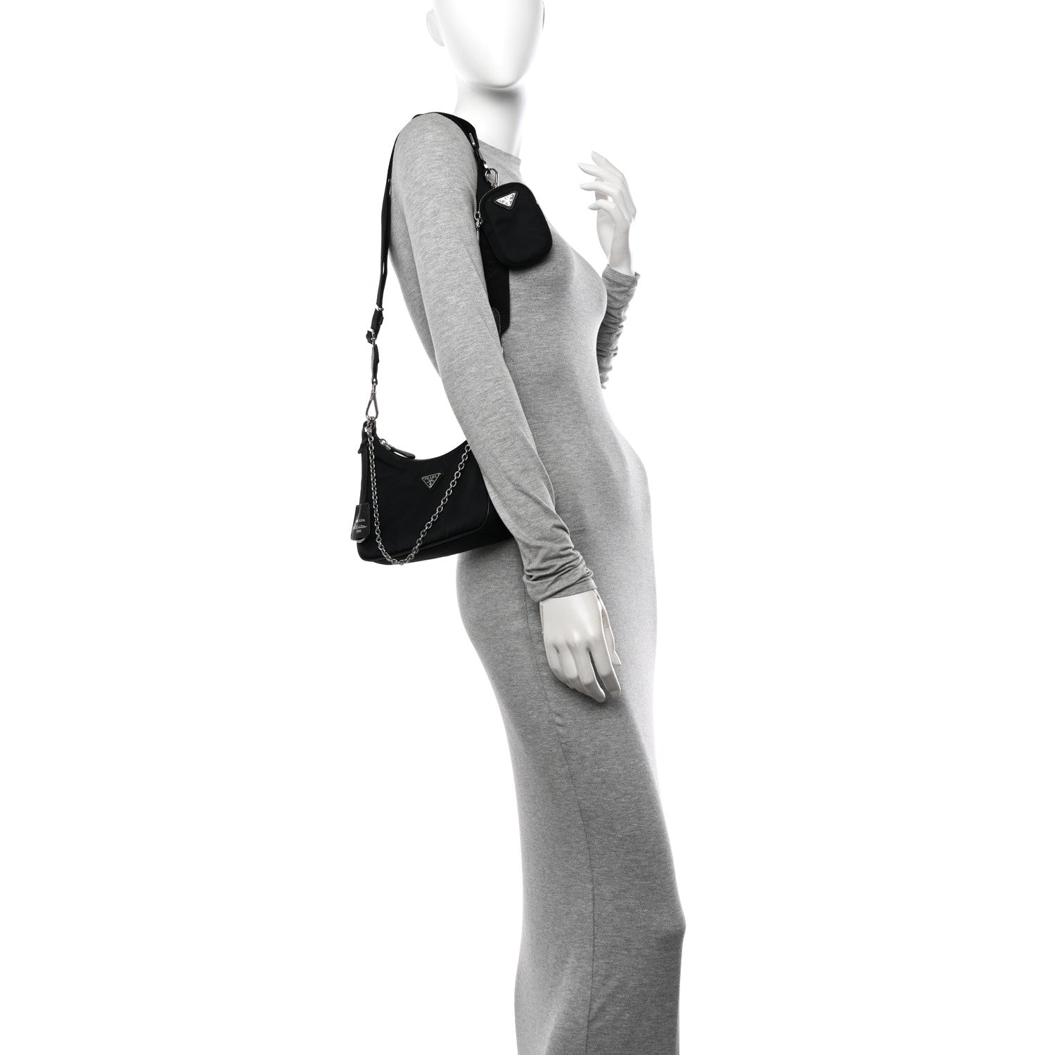 Prada Nylon Re-Edition 2005 Shoulder Bag Black 2 of 12