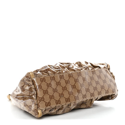 Gucci Crystal Monogram D Ring Gold Hobo Gold 4 of 11