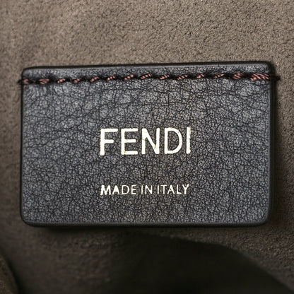 Fendi Shearling F is Fendi Macro FF 1974 Diagonal Mini Mon Tresor Bucket Bag Light Rose Black 6 of 10