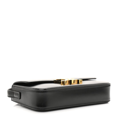 Celine Shiny Calfskin Triomphe Shoulder Bag Black 4 of 10