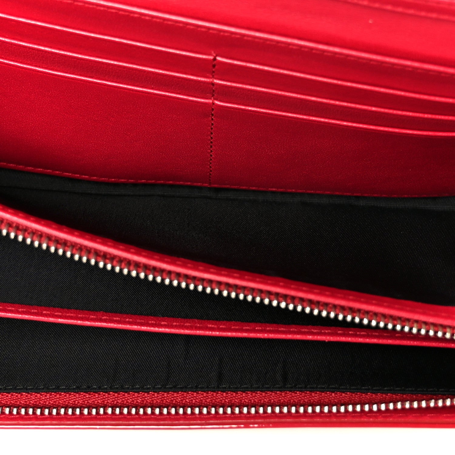Christian Dior Patent Cannage Lady Dior Rendezvous Wallet On Chain Red 5 of 10