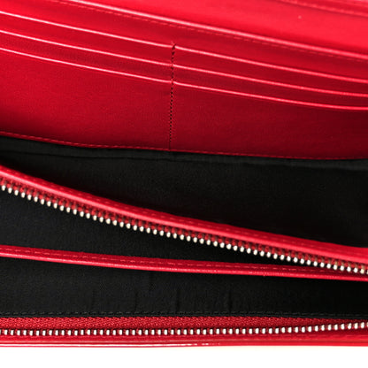Christian Dior Patent Cannage Lady Dior Rendezvous Wallet On Chain Red 5 of 10