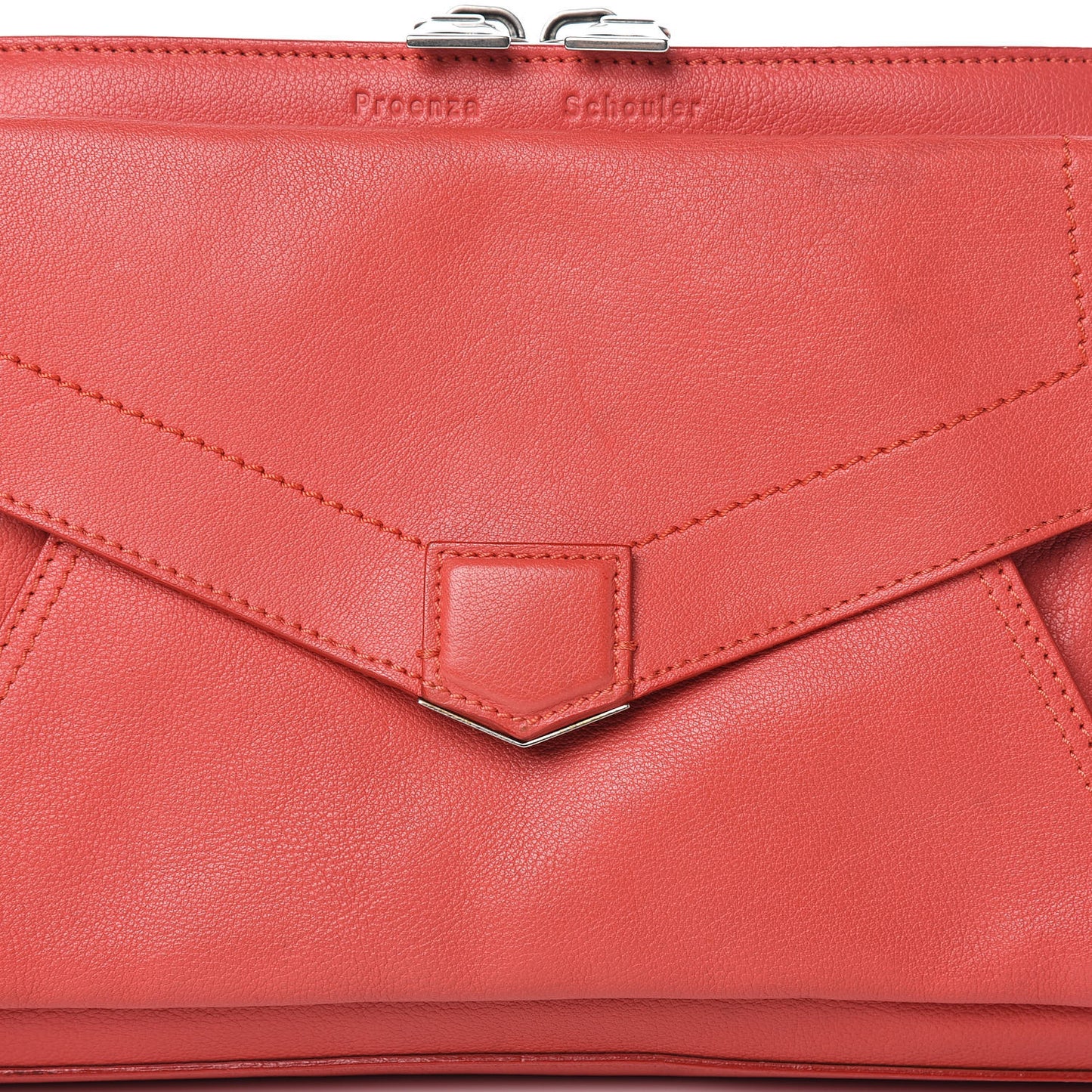 Calfskin PS13 Clutch Poppy