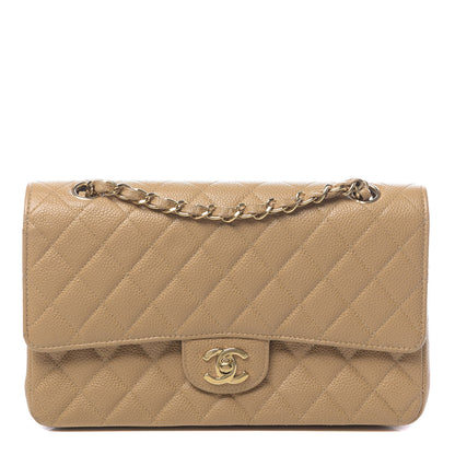 Chanel Caviar Quilted Medium Double Flap Beige 1 of 13